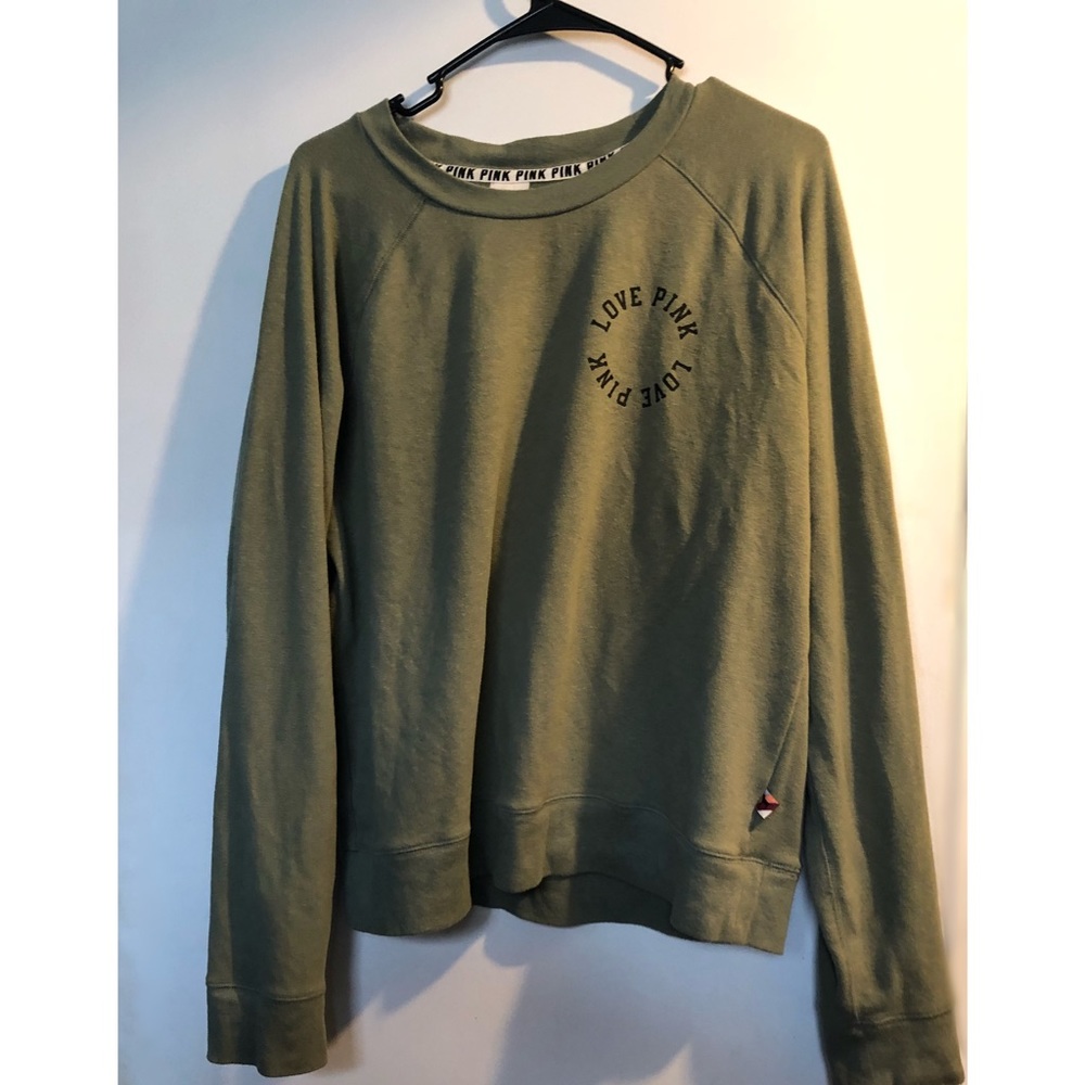 Army green crew neck